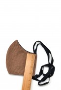 Embroidered Brown Mask